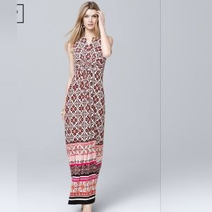 White House Black Market knit crossover bodice maxi dress L